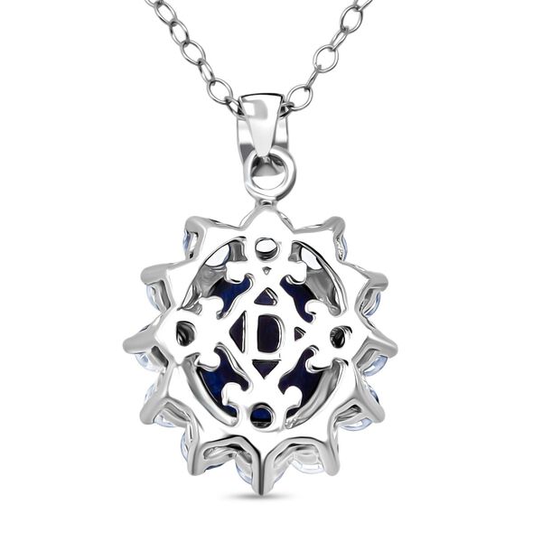 D'Joy Masoala Saphir und Zirkon Anh&auml;nger mit 50cm Kette - 6,52 ct. image number 4