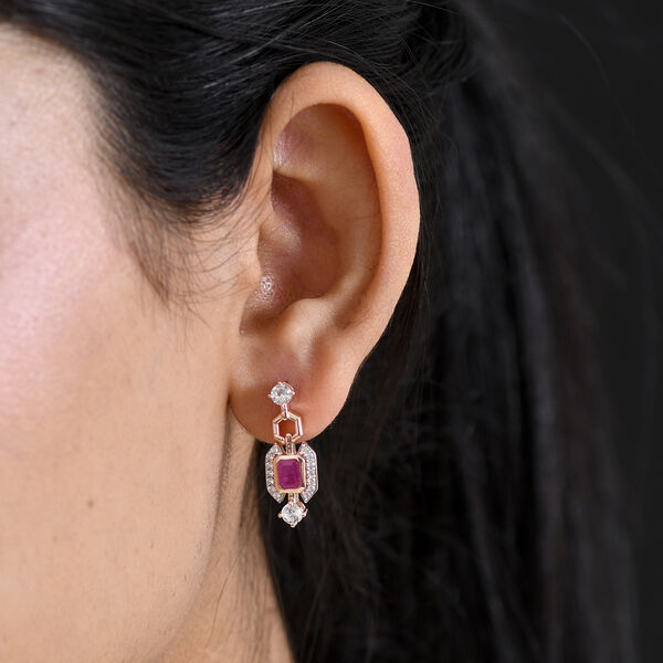 D'Joy Ilakaka rosa Saphir und Zirkon Ohrringe - 2,49 ct. image number 2