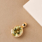 Ouro Verde-Quarz Anhänger, 925 Silber vergoldet ca. 3,23 ct image number 2