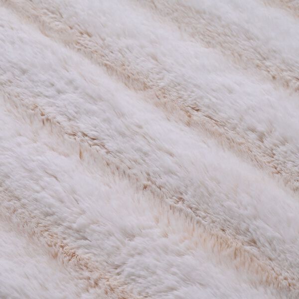 Doppellagige 350gsm Kunstfelldecke mit 220gsm Sherpa, Weiß image number 5