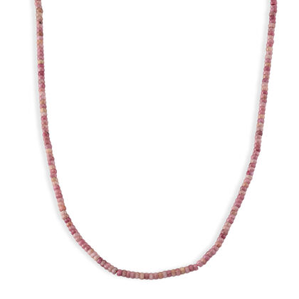 Nat&uuml;rlicher Argentinien Rhodochrosit Halskette ca. 45 cm 316L Edelstahl ca. 60.00 ct