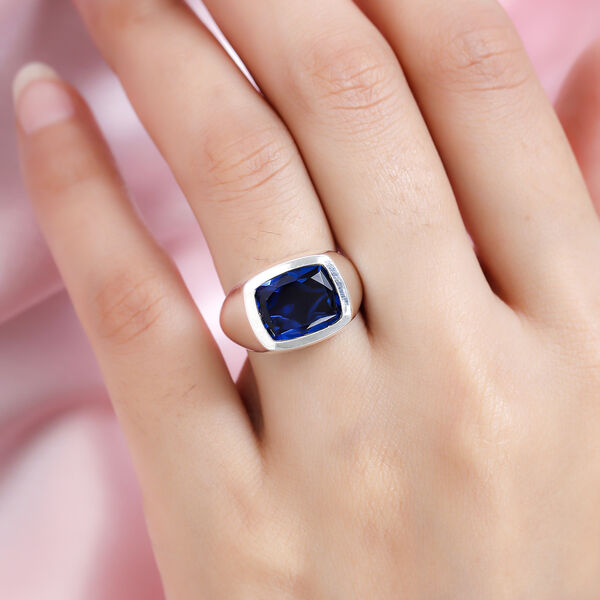 Ceylonfarbener Quarz-Ring, 925 Silber platiniert - 6,18 ct.&nbsp; image number 3