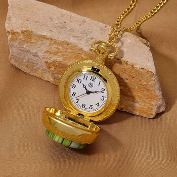 EXKLUSIVES ANGEBOT STRADA SPINNING Uhr Gr&uuml;nes Murano-Stil Glas mit Japanisches Uhrwerk 91.4 cm