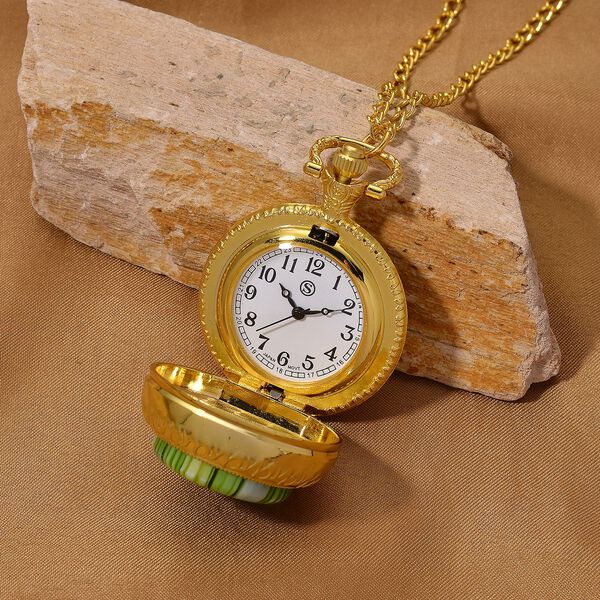 EXKLUSIVES ANGEBOT STRADA SPINNING Uhr Gr&uuml;nes Murano-Stil Glas mit Japanisches Uhrwerk 91.4 cm image number 3