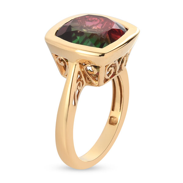 Wassermelonen-Quarz-Triplett 925 Silber 585 Vergoldet image number 5