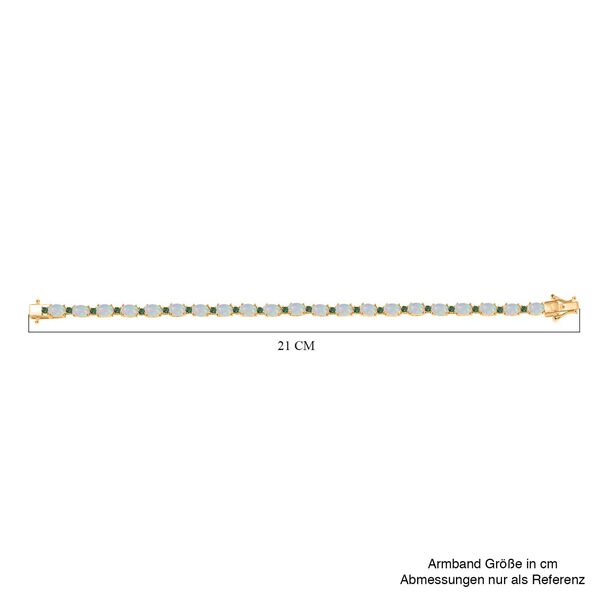 AA Nat&uuml;rliches, &auml;thiopisches Welo Opal und Kagem sambisches Smaragd Armband, 19 cm - 7,79 ct. image number 5