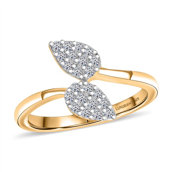 LUXURIANT DIAMANT - Lab Grown Diamant SI-GH Ring 925 Silber 750 Gelbgold Vermeil (Größe 17.00) ca. 0,25 ct image number 3