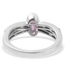 Fissure gefüllt Rosa Saphir und Zirkon Ring 925 Silber Platin-Überzug image number 5