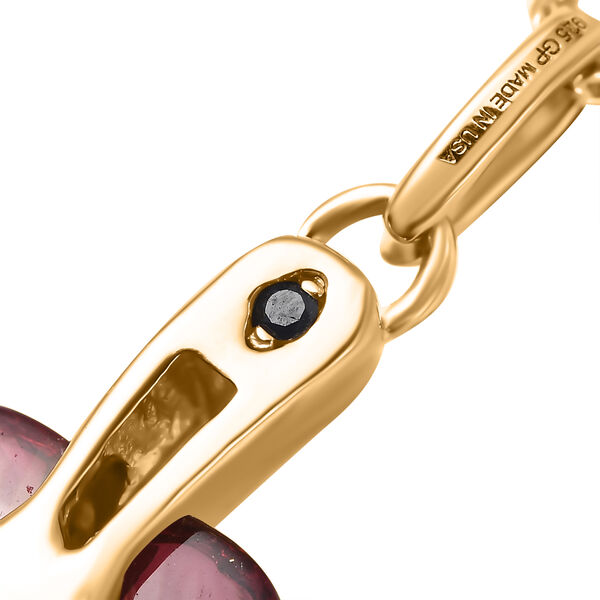 GP - Rosa Bicolor-Murano aus Italien, Kanchanaburi Blauer Saphir Schmuckset ca. 50 cm 925 Silber 750 Gelbgold Vermeil image number 7