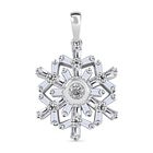 Wei&szlig;er Topas Anh&auml;nger 925 Silber platiniert ca. 2,10 ct.