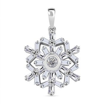 Wei&szlig;er Topas Anh&auml;nger 925 Silber platiniert ca. 2,10 ct.