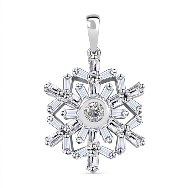 Wei&szlig;e Topas-Schneeflocken-Anh&auml;nger - 2,10 ct. image number 0