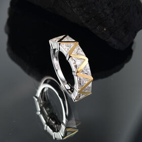 D’Joy zweifarbiger Moissanit Ring - 2,64 ct.
