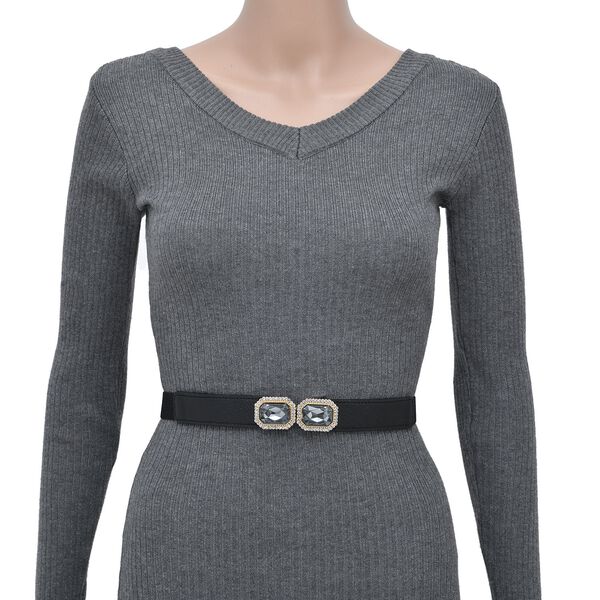 Gewebter G&uuml;rtel, schwarz