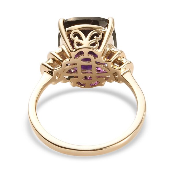 Lusaka Amethyst und Diamant Ring 375 Gelbgold image number 5