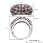 Roter Granat Ring, 925 Silber rhodiniert (Größe 18.00) ca. 0,37 ct image number 5