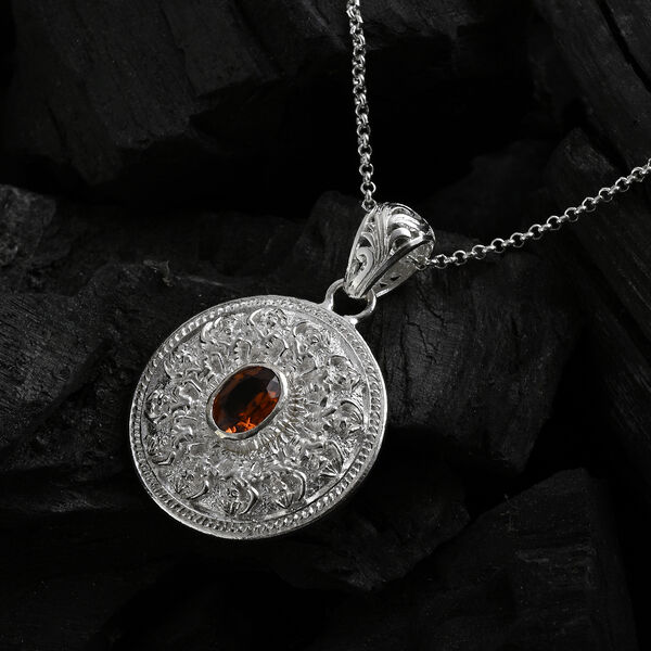 D'Joy Royal Bali- AA Hessonit Granat Anh&auml;nger mit 50cm Kette - 1,50 ct. image number 2