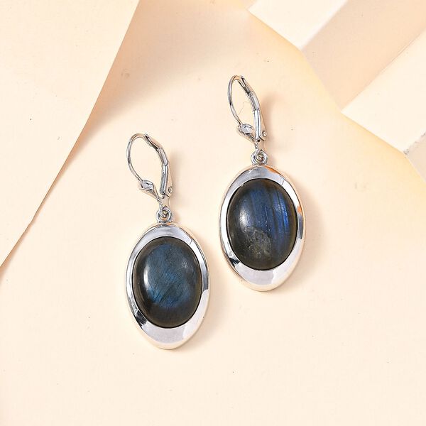 AAA Labradorit Ohrringe 925 Silber rhodiniert ca. 19.61 ct image number 2