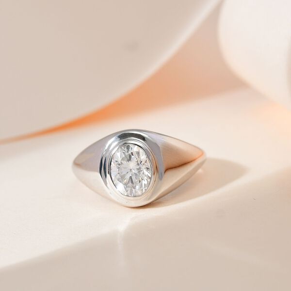 Moissanit Solitär Ring - 1,42 ct. image number 8