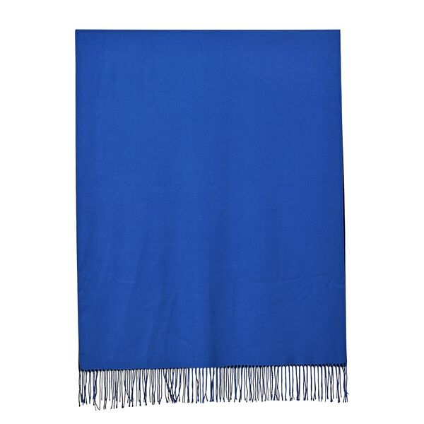 Eleganter Ombre-Schal mit Fransen, 68x180 cm, Meerblau image number 4