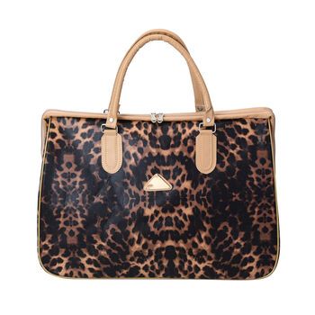 Stillvolle Weekender-Tasche mit Leoparden Muster