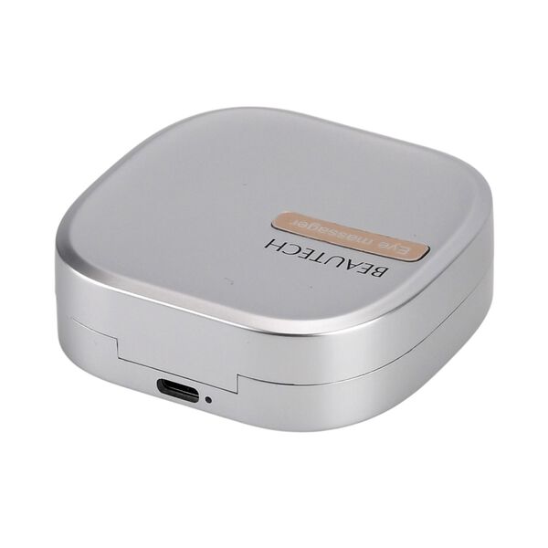 "Beautech red light eye massager Product material: ABS Product size: 76*76*24mm Packing weight: 209g Product weight: 86g Outer box size: 48.5 * 25 * 44.3mm. Battery capacity: 3.7V30mah. Charging time: 1-2H Duration: &tilde;1H Rated power: 1W LED wavelength: red image number 6