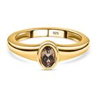 AAA Turkizit-Ring, 925 Silber Gelbgold Vermeil (Größe 21.00) ca. 0,48 ct