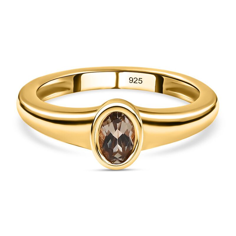 AAA Turkizit-Ring, 925 Silber Gelbgold Vermeil (Größe 21.00) ca. 0,48 ct image number 0
