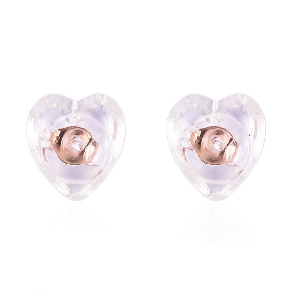 9 Paar Ohrstopper Set Herz, 925 Silber Kern mit Silikon, Mix rhodiniert vergoldet ros&eacute;vergoldet image number 4