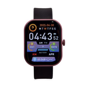 G21 Smartwatch, 2.01 Zoll HD Display, Pink-Schwarzes Silikonarmband