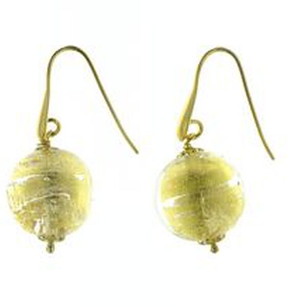 IL MURANO DI FRANCESCA- gelbe Muranoglas aus Italien Perlen Ohrringe