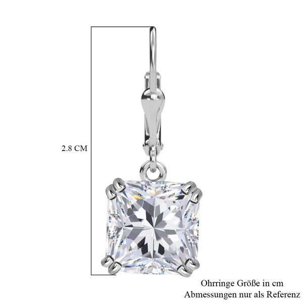 J Francis gefertigt mit SWAROVSKI- Wei&szlig;e Swarvoski Kristall Ohrringe image number 7