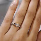 Tansanit und Zirkon-Ring, 925 Silber vergoldet  ca. 0,47 ct image number 2