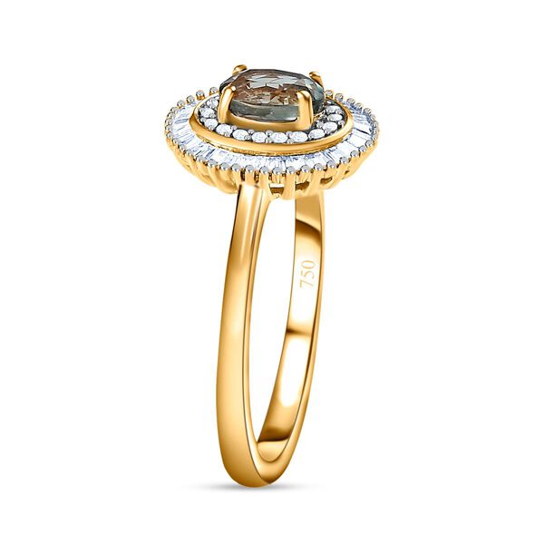 Alexandrit und Diamant Ring in 750 Gold - 1 ct. image number 5