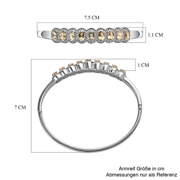 Citrin Armreif ca. 19 cm Edelstahl ca. 3.81 ct image number 5