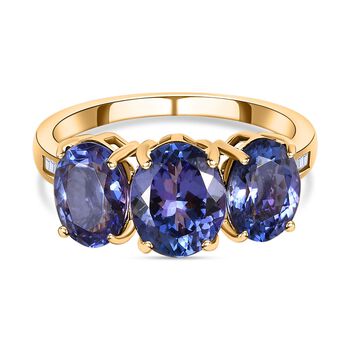 AAA Tansanit Ring, 585 Gold, (Gr&ouml;&szlig;e 19.00) ca. 4.82 ct