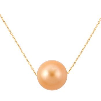 AAA goldene S&uuml;dsee Perle 45cm Halskette in 750 Gelbgold