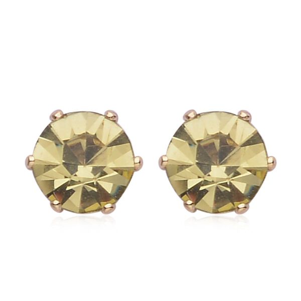 9er Set - Goldene Muschelkernperlen Ohrringen, Kristallohrringen mit Armband, Messing und Edelstahl image number 5