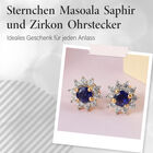 Sternchen Masoala Saphir und Zirkon Ohrstecker image number 6