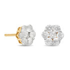 Diamant Zertifiziert Ohrstecker 375 Gelbgold ca. 1.00 ct