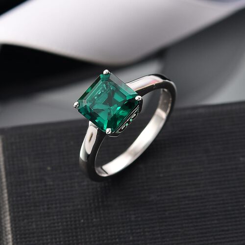 AAA Lab Grown Smaragd Ring 417 Gold (Größe 17.00) ca. 2,50 ct image number 1