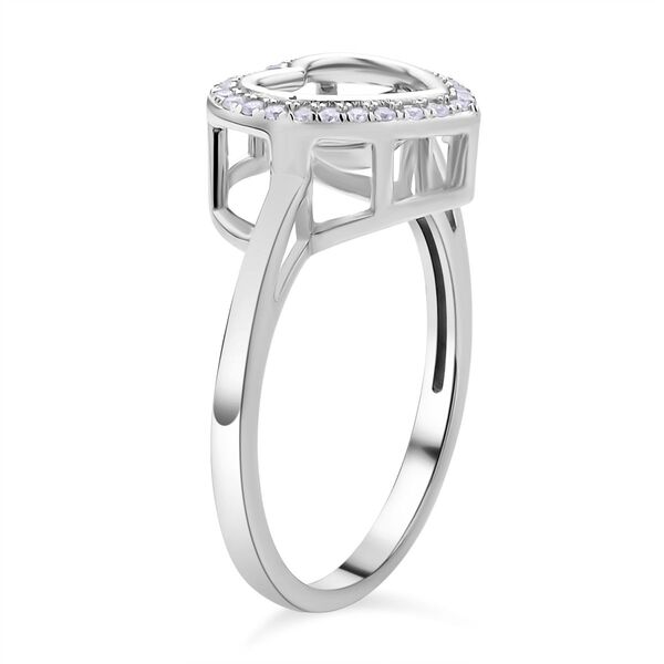 Rosa und wei&szlig;er Zirkonia Ring in Herzform, 925 Silber rhodiniert (Gr&ouml;&szlig;e 20.00) image number 5