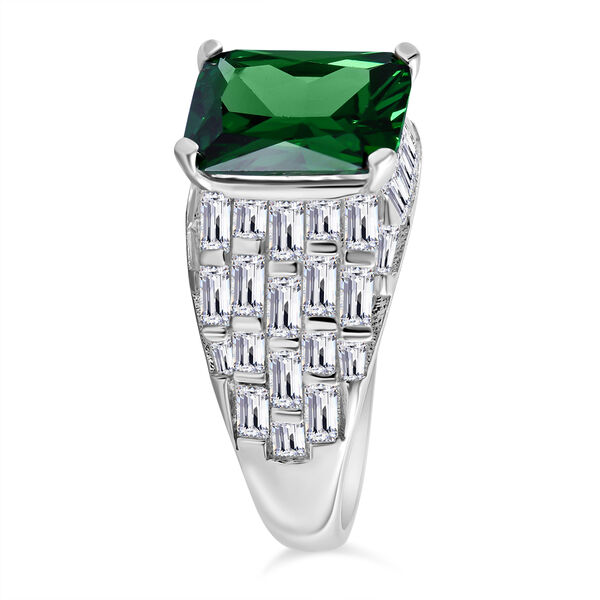 LUSTRO STELLA Gr&uuml;ner und wei&szlig;er Zirkonia-Ring - 9,16 ct. image number 2