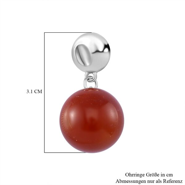 Rote Achat-Ohrringe - 56 ct. image number 6