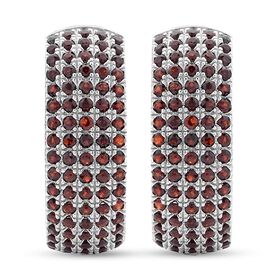 Rote Granat Ohrringe, 925 Silber rhodiniert ca. 0,84 ct