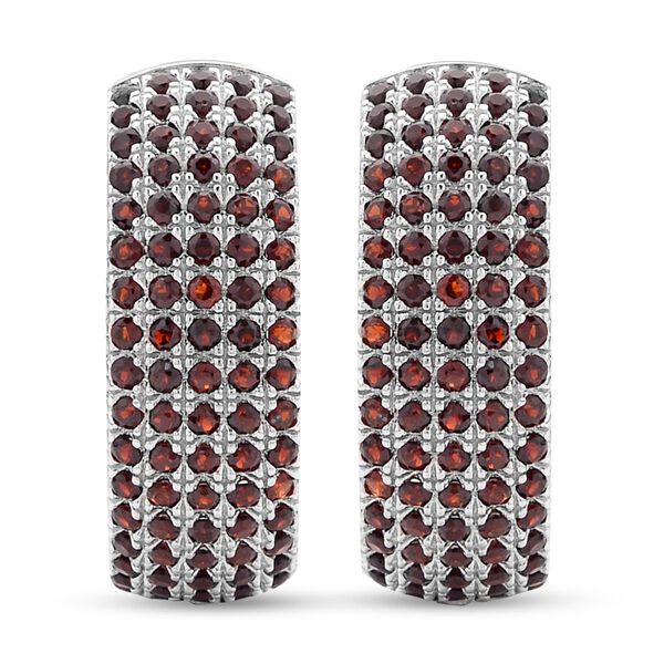 Rote Granat Ohrringe, 925 Silber rhodiniert ca. 0,84 ct image number 0