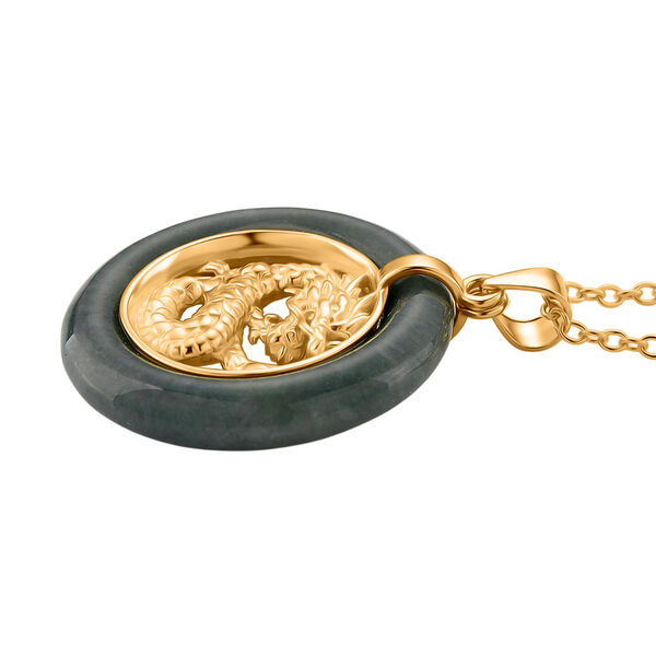 Nat&uuml;rlicher Olmek Jadeit Anh&auml;nger mit 50cm Kette - 6 ct. image number 4