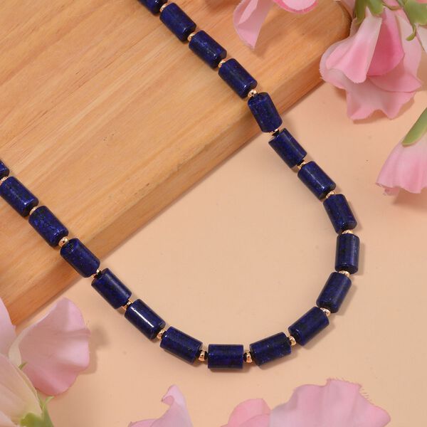 Lapislazuli Halskette ca. 45 cm Legierung Standard gelb vergoldet ca. 204,15 ct. image number 2