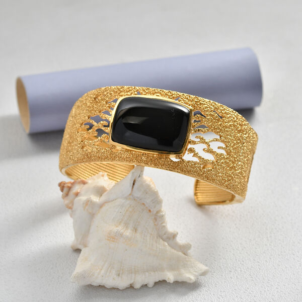 EverTrue AA schwarzer Glasachat 19cm Armreif - 32,68 ct. image number 1