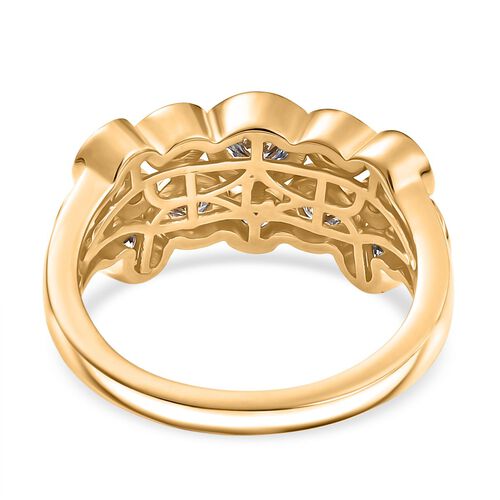 LUXURIANT DIAMOND - Lab Grown Diamant SI Ring 925 Silber 750 Gelbgold Vermeil (Größe 18.00) ca. 1.00 ct image number 5